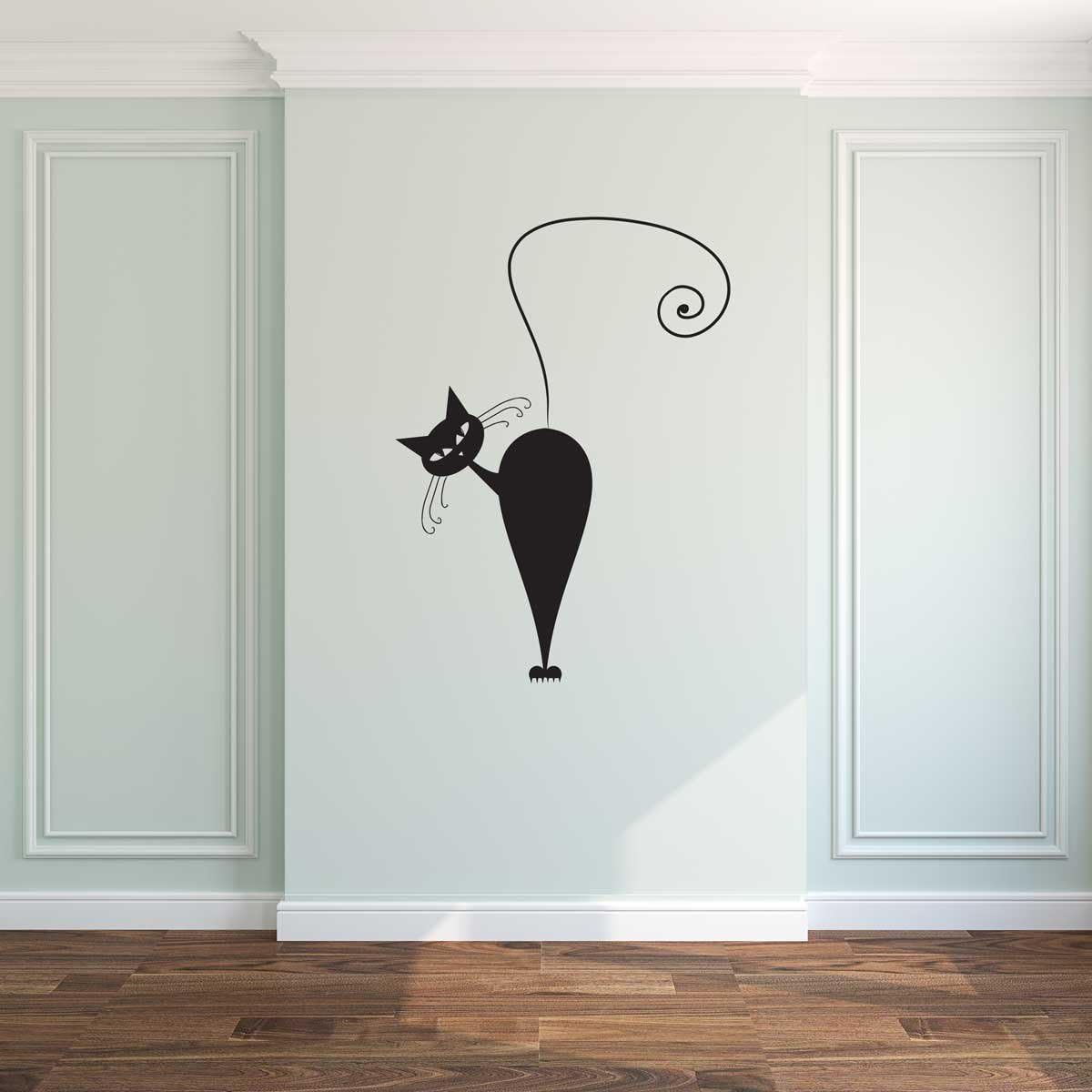 Black Cat Vinyl Wall Decal Sticker - WB060