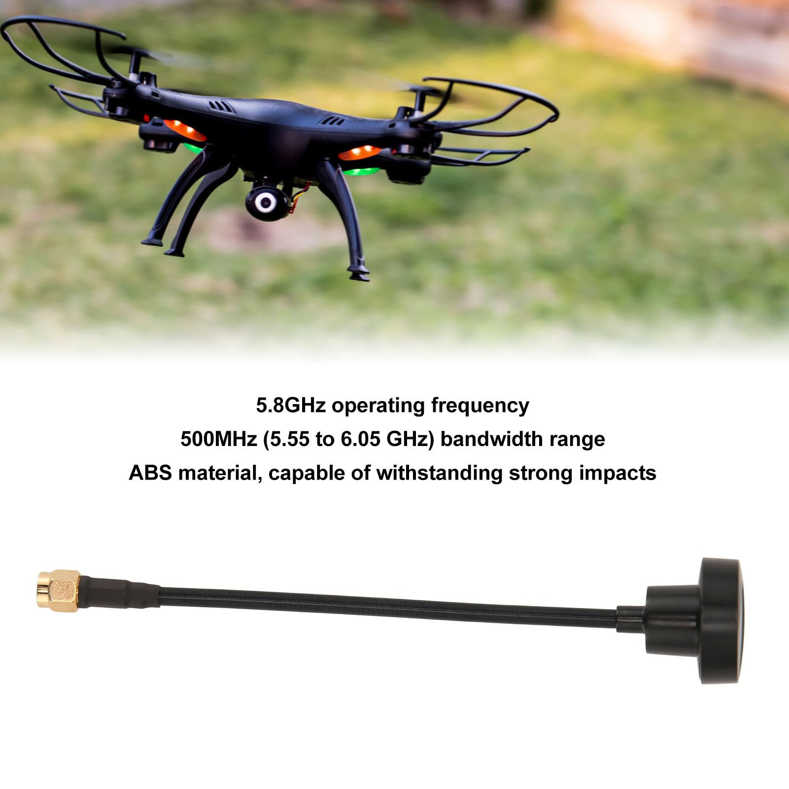 Vikye 5.8GHz 2dBi Omnidirectional FPV Antenna for Remote FPV Racing Drone with High Efficiency, Vikye8mn5vytuce
