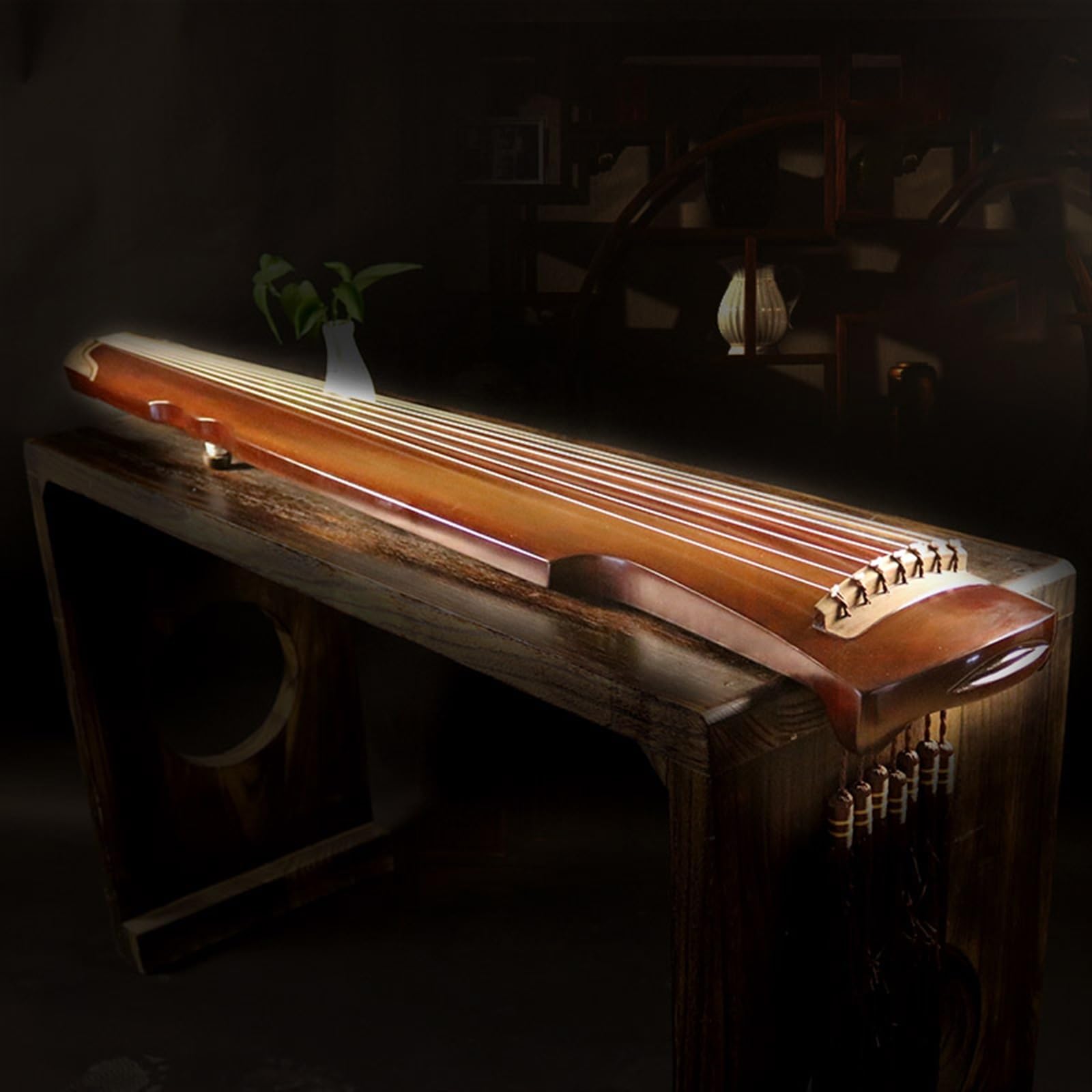 Professionelle Chinesische Guqin-Fuxi-Stil-Guqin-Performance-Zither Für Anfänger, Altes Tannenmaterial, 7 Saiten Guqin für Anfänger