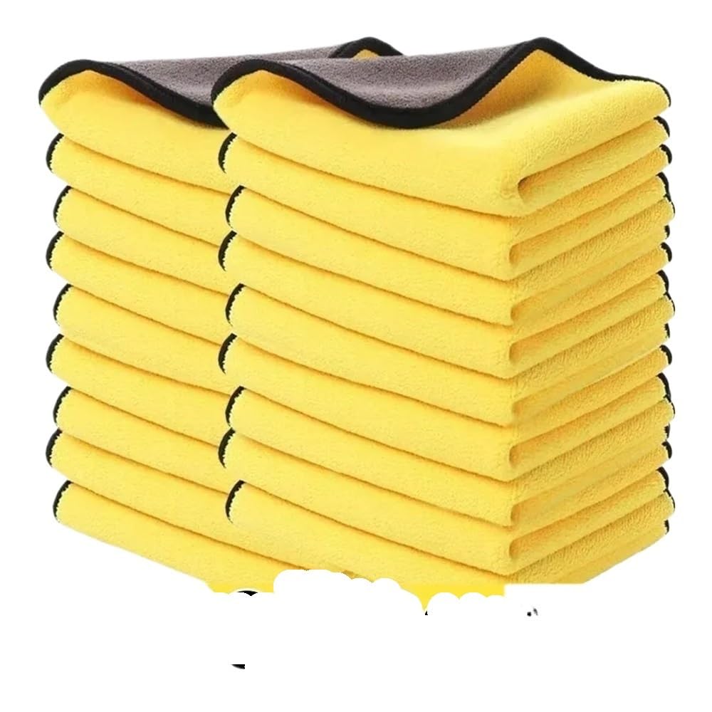 Doppelseitige Auto-Mikrofasertücher, super saugfähig, zum Waschen, Trocknen, Reinigungstücher, Reinigungswerkzeug (30 x 60 cm, 10 Stück)