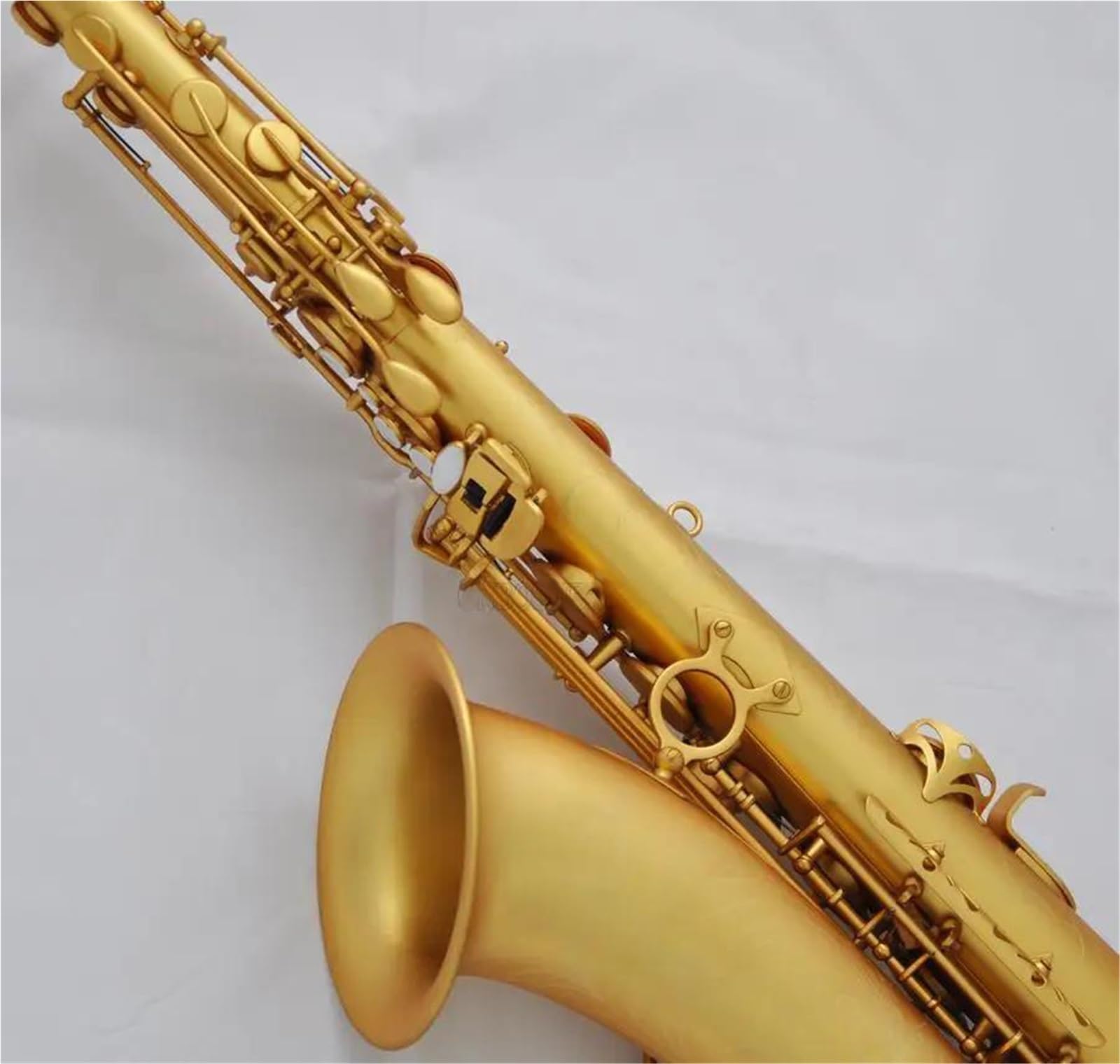 Profesjonalny Saksofon Tenorowy Matowy Złoty Bb Treble F Z Futerałem Saksofon