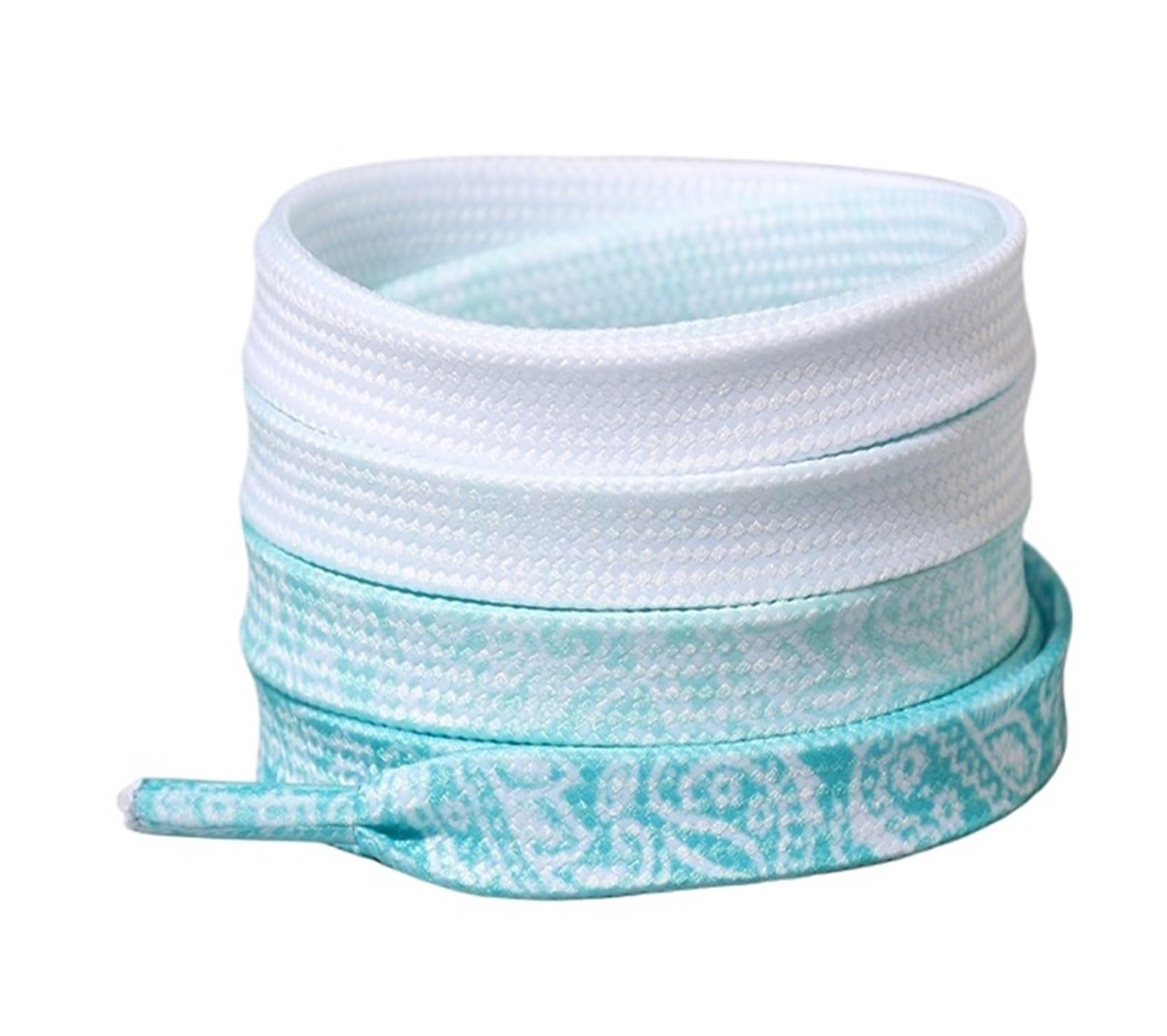 GPDNBIEU Shoelaces, Cadarços Degradê De Borracha Para Sapatos, Tênis, Homens, Mulheres, Esportivos, Acessórios Planos(Gradient Mint Green,160cm)