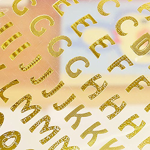 6 fogli di autoadesivi lettere dell' alfabeto e