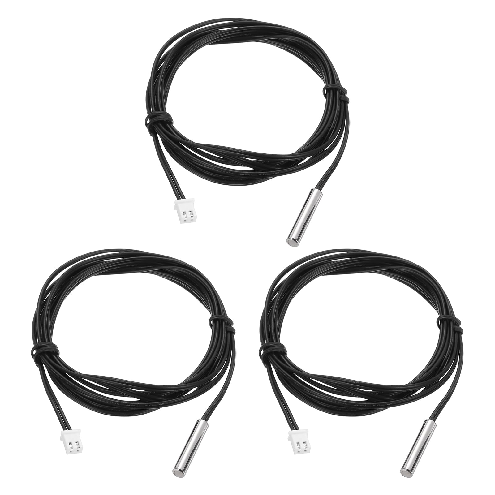 QUARKZMAN 3 sztuki 5K NTC sonda z czujnikiem temperatury, niklowana, czuła miedź, czujnik temperatury 78,7 cala, cyfrowy kabel przedłużający, czujnik temperatury do urządzeń elektrycznych