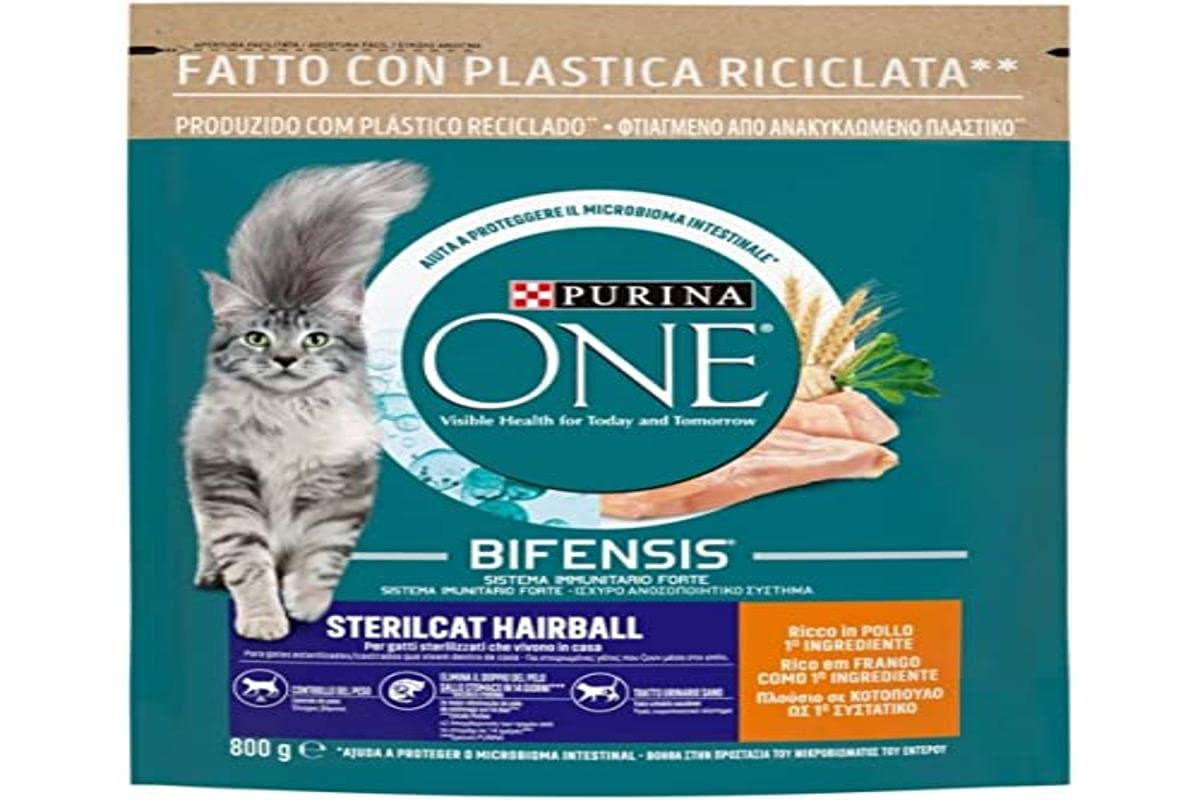 Purina One Bifensis Sterilcat Hairball Croquetas Gatos Esterilizados Pollo y Cereales 800 g