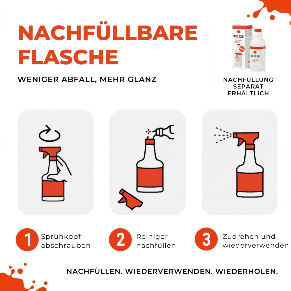 WHOOSH! Großes Bildschirmreiniger-Spray und Wischtuch - Kit, 500ml + 1 Mikrofaserreinigungstuch - Für TV, Laptop, MacBook, iPad, Telefon, Kamera, Touchscreen - Industrie-Größe Elektronikreinigungsset | Screen Cleaner-Set – TV, Laptop, iPad & Touchscreen –