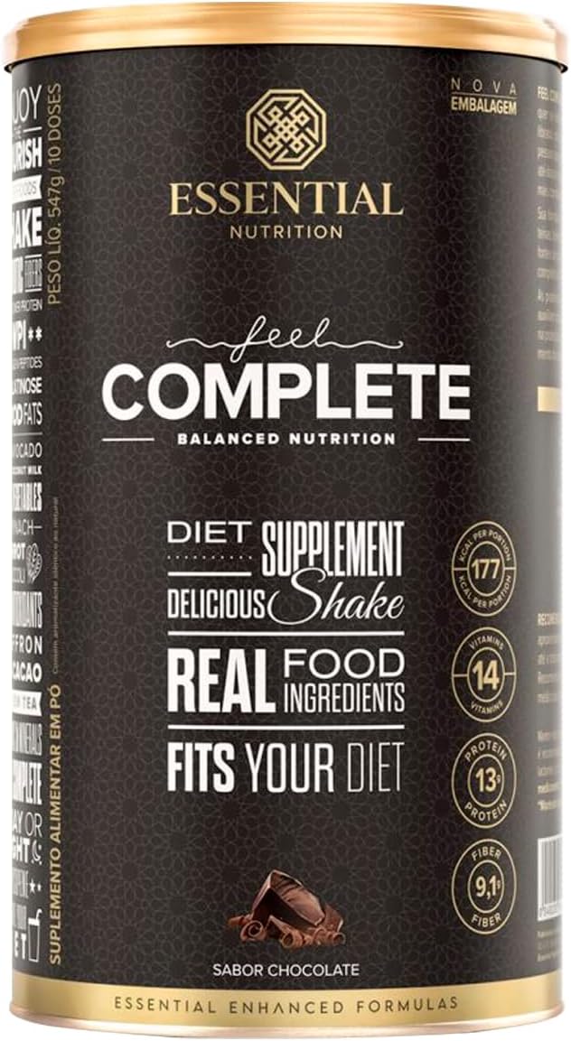 Feel Complete Lata (547g) – Chocolate – Essential Nutrition, Essential Nutrition