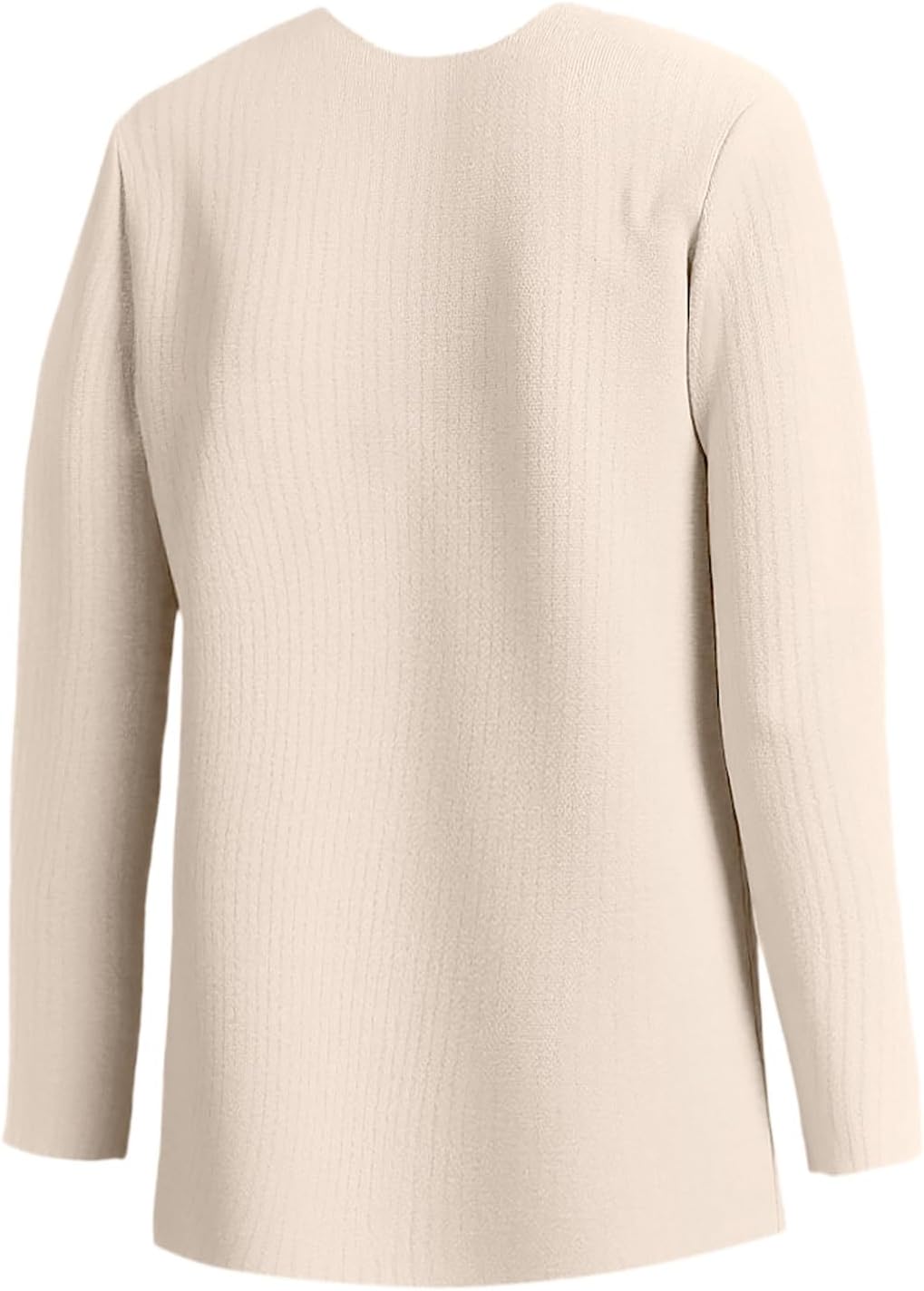 Women's Open Front Cardigan Knit Sweaters Lapel Neckline Long Coatigan Lady Jacket Coat Fall Winter Outerwear Pockets - Image 6