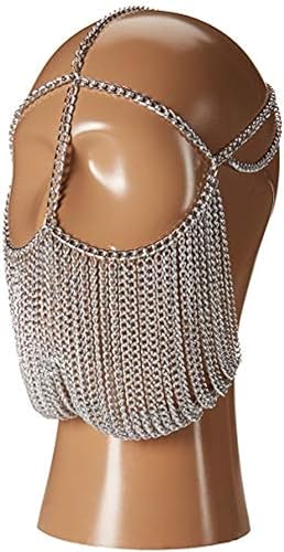 Astage Cosplay Maquillaje Vientre Dancer Máscara Sexy Halloween Negro Adornos Bufanda Cabeza