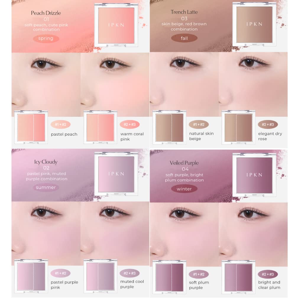 IPKN Personal Mood Soft Layering Blush #01 Peach Drizzle | Smooth, Blurring Finish Transparent Layering Blush