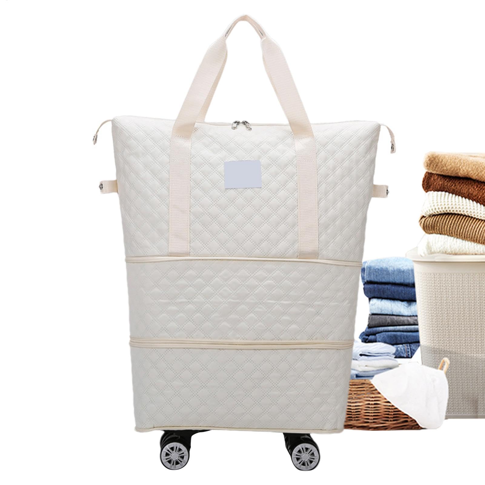 Genérico Bolsa de viaje plegable con ruedas, bolsa de viaje con ruedas | Bolsa de viaje con ruedas Bolsa de para llevar - Maleta extensible para equipaje de mano para viajes de padres
