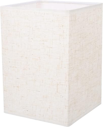 Miniatura 10 de Uonlytech Pantalla cuadrada de tela de repuesto para lámpara de lino para el hogar, cubierta de lámpara de noche para lámpara de pie con clip