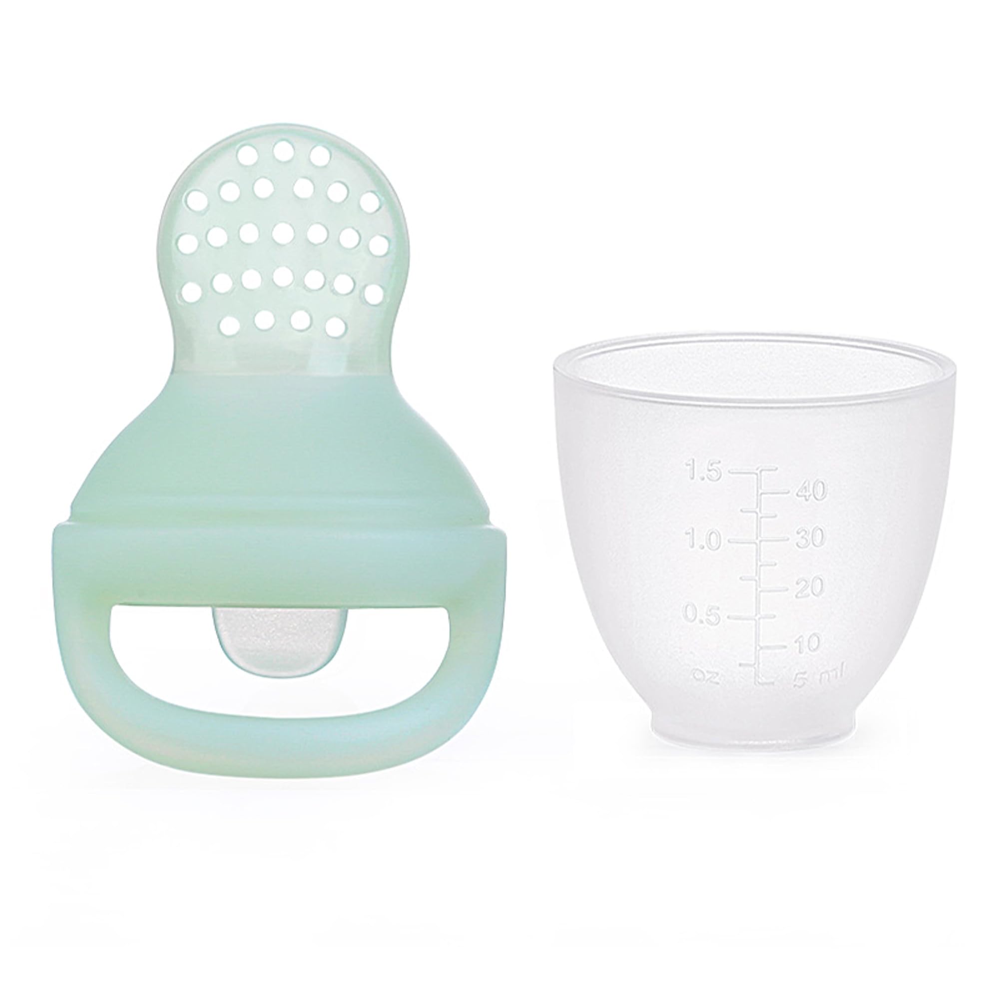 Lulyboo Silicone Fresh Fruit and Vegetables Safe Self Feeder Pacifier for Infants, Green.