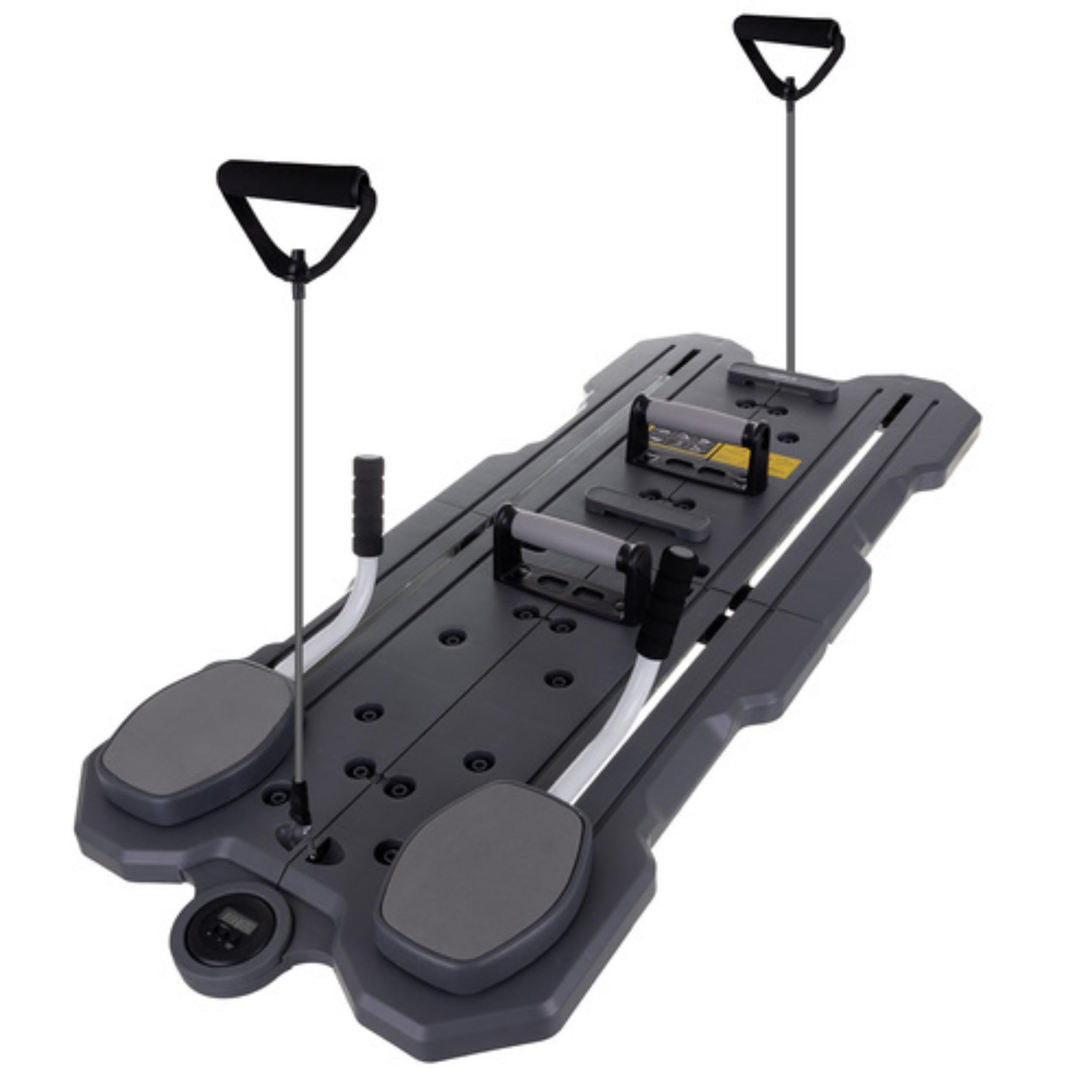 PARENCE.- Planche de Pilates multifonctionnelle avec Compteur LCD – Appareil d’entraînement Pliable 115x47 cm – renforcement Musculaire Complet à Domicile – avec poignées, Sangles et Tapis