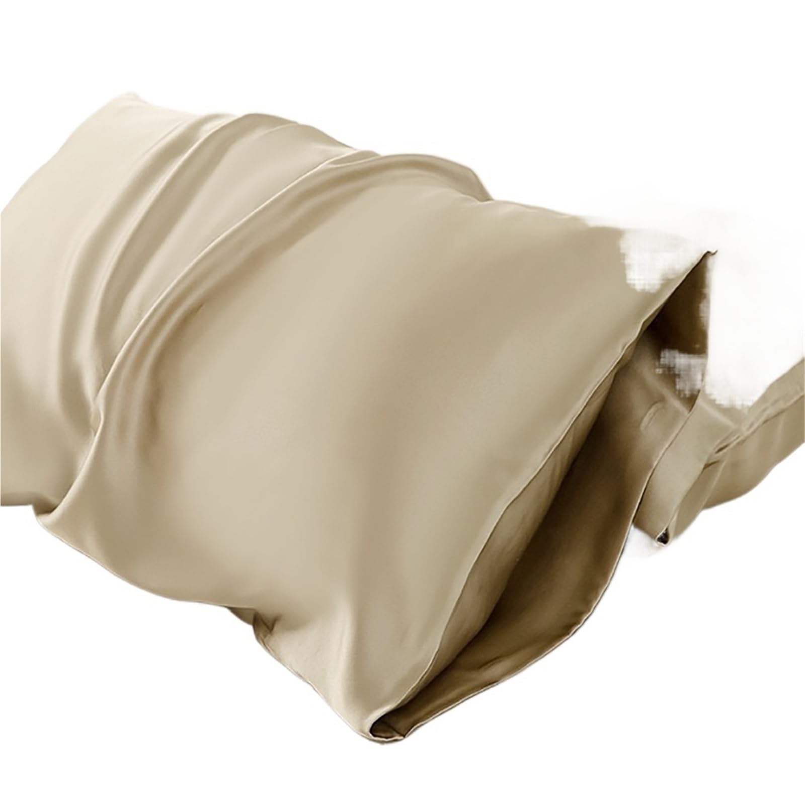 Silk pillowcase Silk Pillow Cover Pillowcase Envelope Pillowcases For Healthy Standard Solid Multicolor(Apricot,51x76CM)