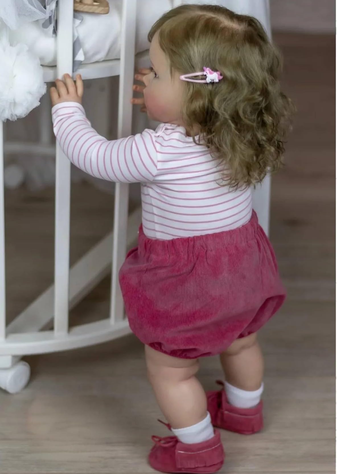 RXDOLL Duży rozmiar Prawdziwe Życie Reborn Maluch Lalki Dziewczyna Pippa, 66 cm Realistyczne Reborn Baby Dolls Miękkie Ciało Tkaniny, Ważone Realistyczne Lalki Niemowlęce, które wyglądają jak