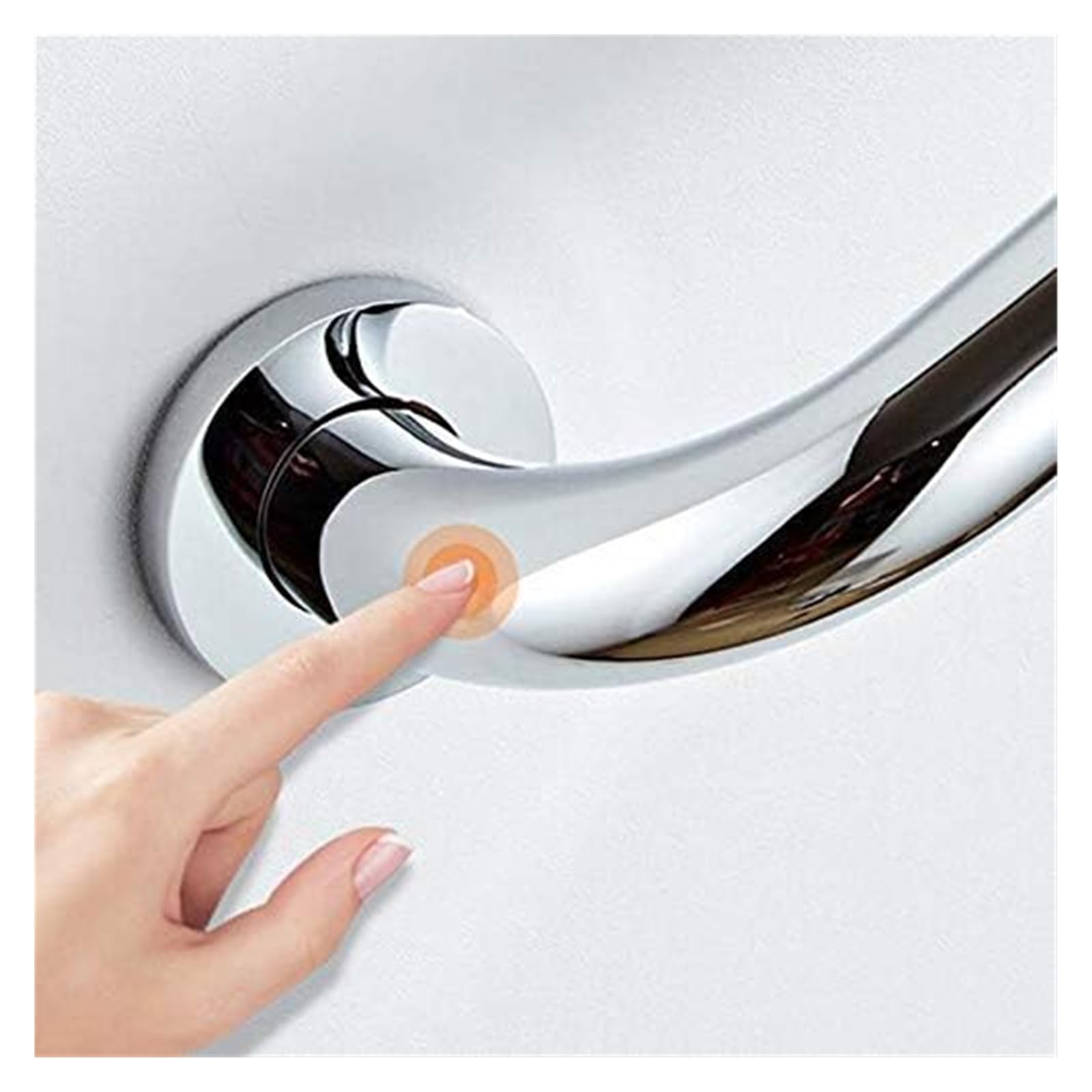 Maniglione di Sostegno, corrimano per disabili, ausilio per Il Bagno Antico in Ottone e Acciaio, Maniglia di Sicurezza per disabili per docce, vasche da Bagno e WC (Argento, 40 cm/