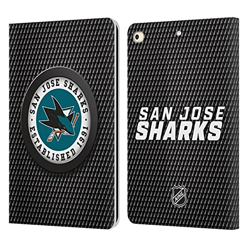 Étui iPad 9.7 NHL San Jose Sharks Anti Rayures Protection Portefeuille Cuir