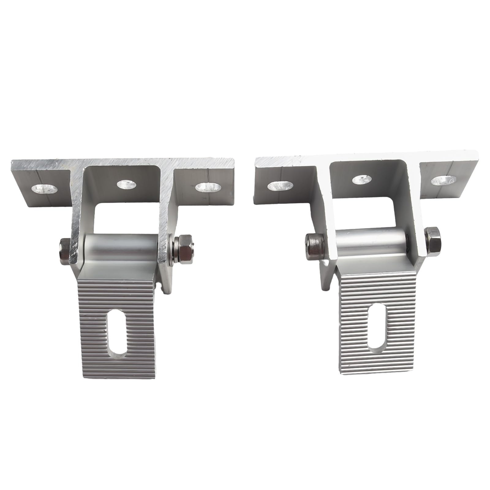 Kit di Montaggio per Pannello Solare, Staffa per Tetto, Regolabile da 0 a 60°, in Lega di Alluminio, per roulotte, Balcone, Tetto Piatto, Confezione da 4