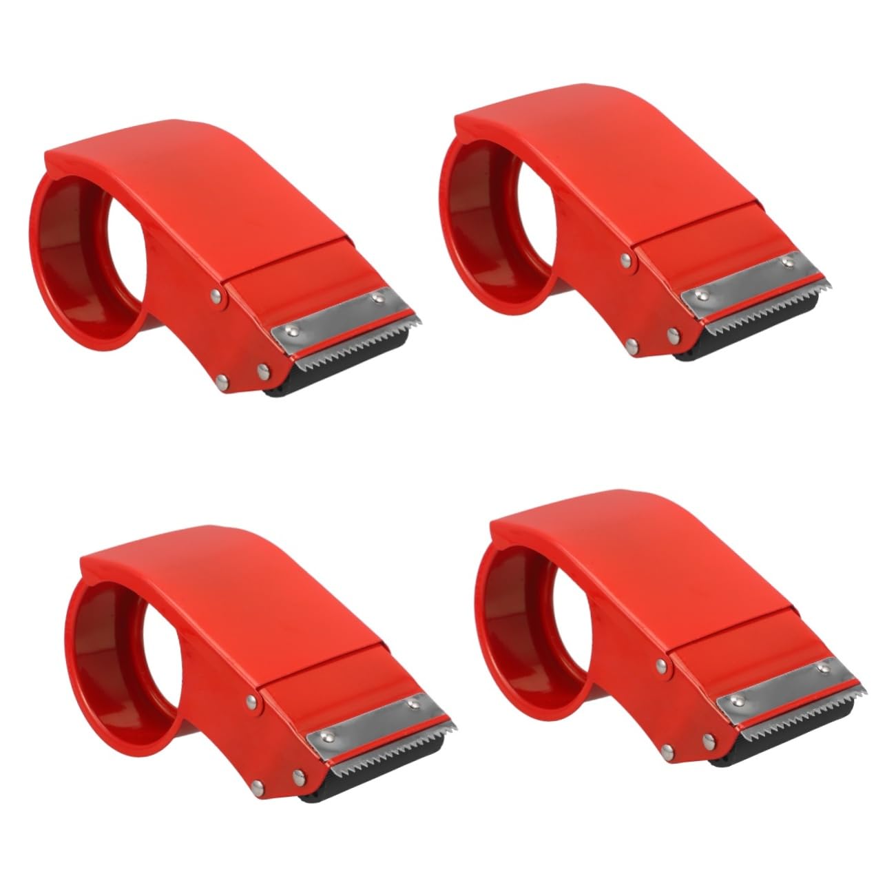 TEHAUX 4stücke Tape Dispenser Metall Für Büro Und Zuhause Tragbarer Klebebandabroller Mit Praktischem Cutter Für Schreibtisch Bastelprojekte Und Versand