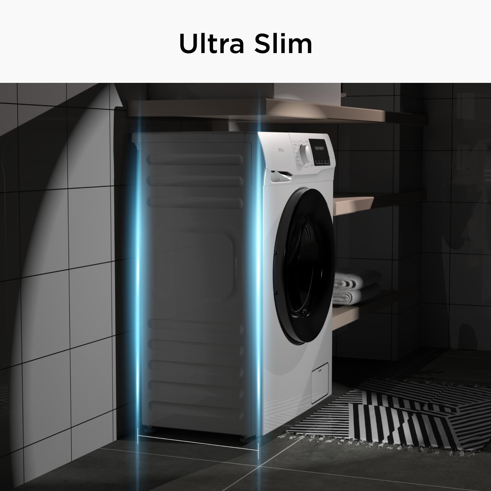 TCL 6kg B Class Energy-Saving Front Load Washer - 1000rpm Fast Spin, Ultra Slim, Multi-Mode Steam Care & Anti-Bacteria, Safety Features Included - 5