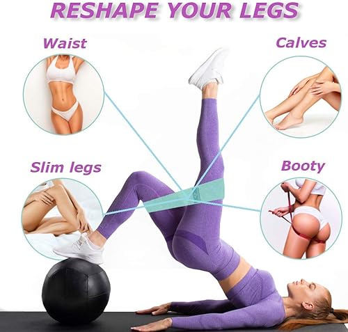 Miniatura 4 de Vikingstrength Bandas para glúteos, bandas de resistencia, bandas elásticas de entrenamiento de 3 niveles para piernas y glúteos, banda