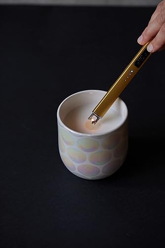 Miniatura 4 de Paddywax Encendedores electrónicos recargables USB sin llama, encendedor eléctrico de velas, 7.5 pulgadas de largo, dorado