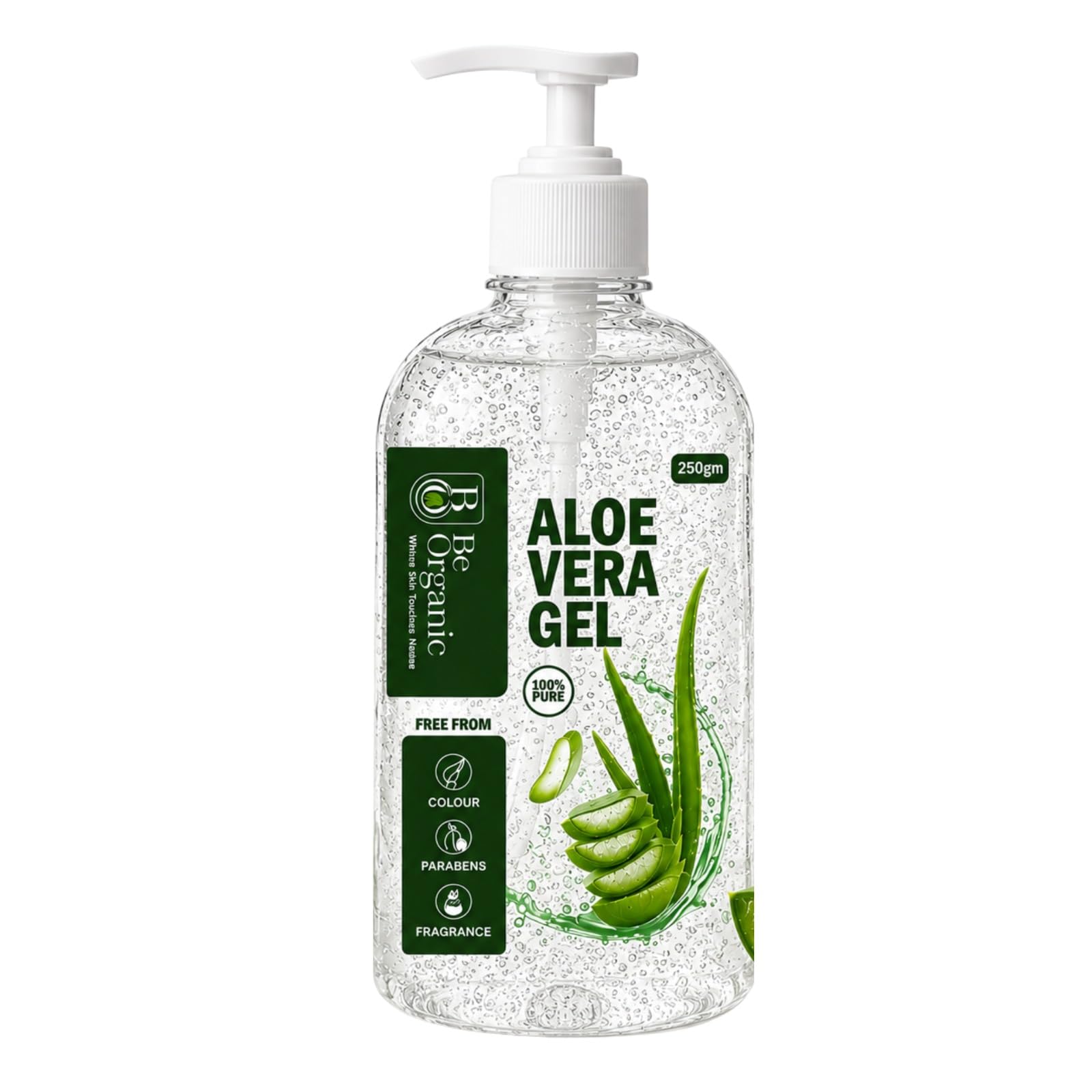Aloe Vera Gel for Face, Hair & Body | Pure Hydrating Multipurpose Aloe Gel for Moisturizing, Soothing Skin & Scalp Care | Non-Sticky Daily Skin & Hair Care Gel | 250g-image-9