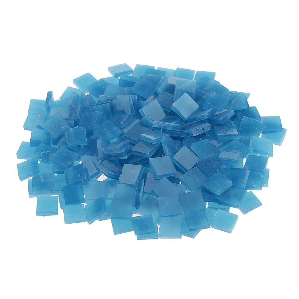 Neaxgeandx Lake Blue 250 Pieces Vitreous Glass Mosaic Tiles For Arts Diy Crafts