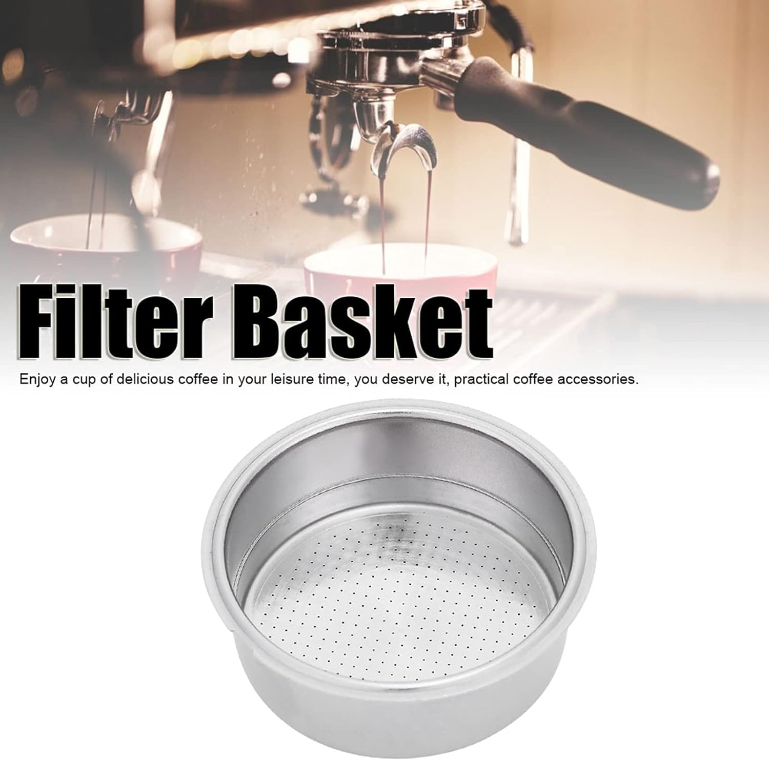 Cestello Filtro Pressurizzato Per Macchina Caffè 51 Mm – Doppio Strato In Acciaio Inox, Versione Doppia Tazza - 3