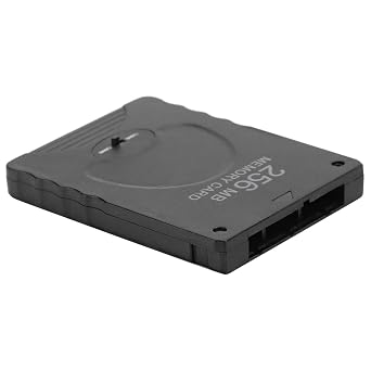 256MB PS2 Memory Card, Wireless - Compatible 2 Game Memory Card, Fast - Access Game Data Storage with ABS Housing, for All PS2 and Games (Black)