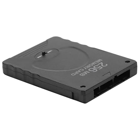256MB PS2 Memory Card, Wireless - Compatible 2 Game Memory Card, Fast - Access Game Data Storage with ABS Housing, for All PS2 and Games (Black)