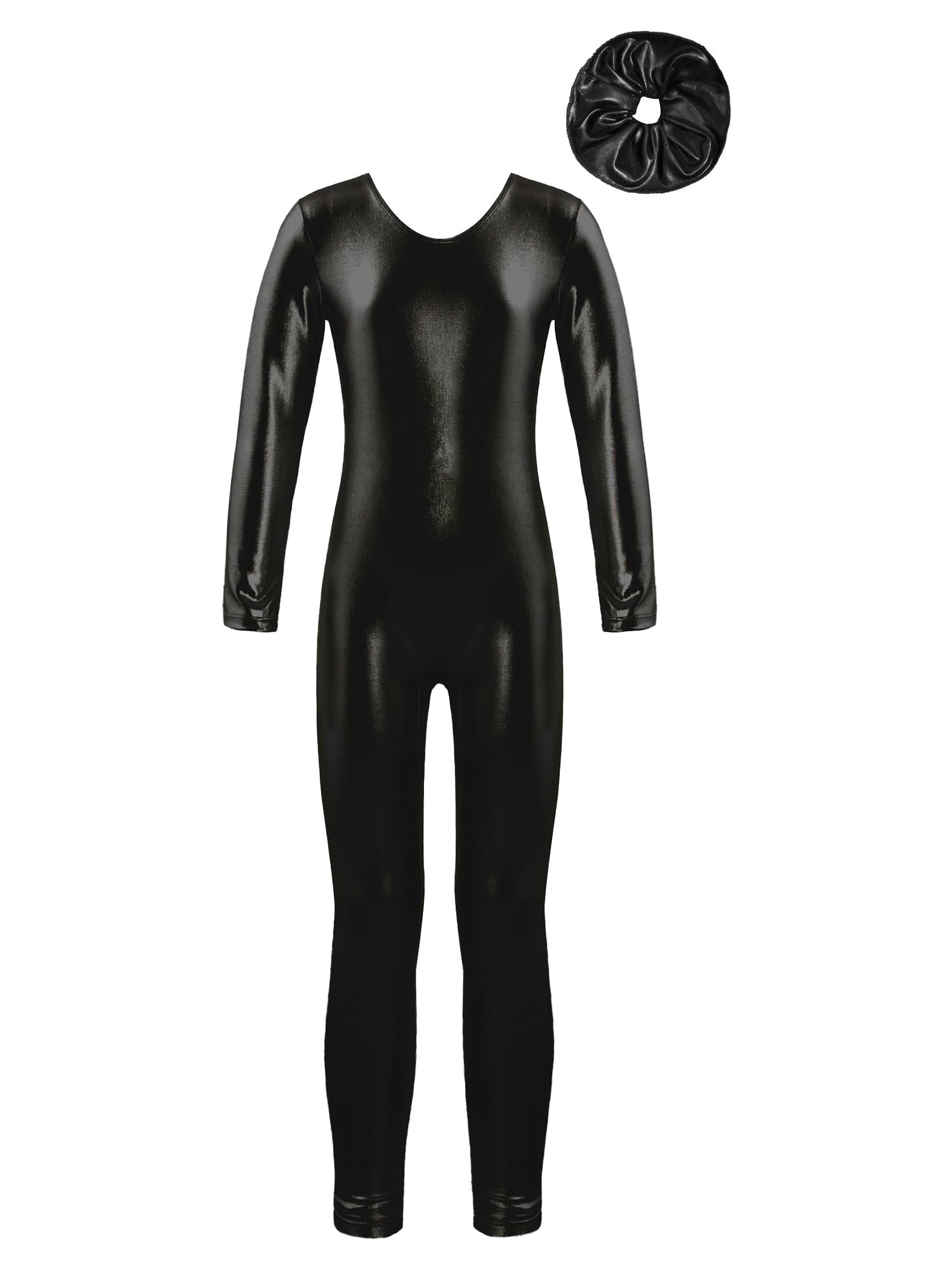 Zaldita Women Gymnastics Leotard Long Sleeve Keyhole Back Ballet Acrobatics Skating Bodysuit Hot Pink L