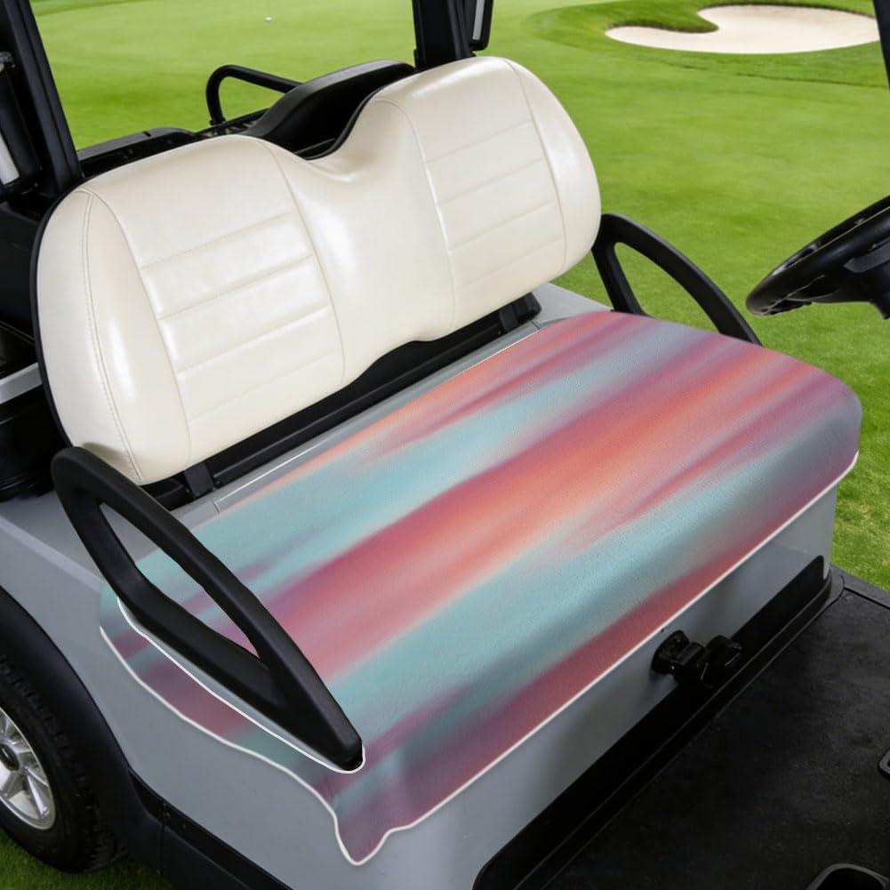 TNKBREEZE Pink Golf Cart Seat Covers Watercolour Gradient Universal Seat Towel Blanket for Most 2-Seater Breathable Washable Golf Cart Accessories Protect Cover Gifts for Sports Lovers 51x31inch