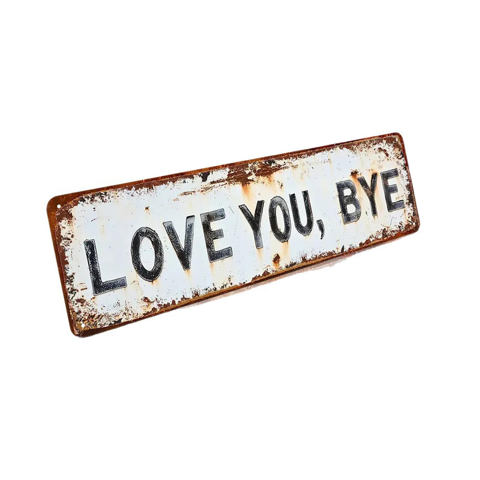 Love You Bye Vintage Metal Sign Wall Art Romantics Hanging Plaques for Entryway or Hallway Enhancing Home Ambiances Gift Entryway Wall Art
