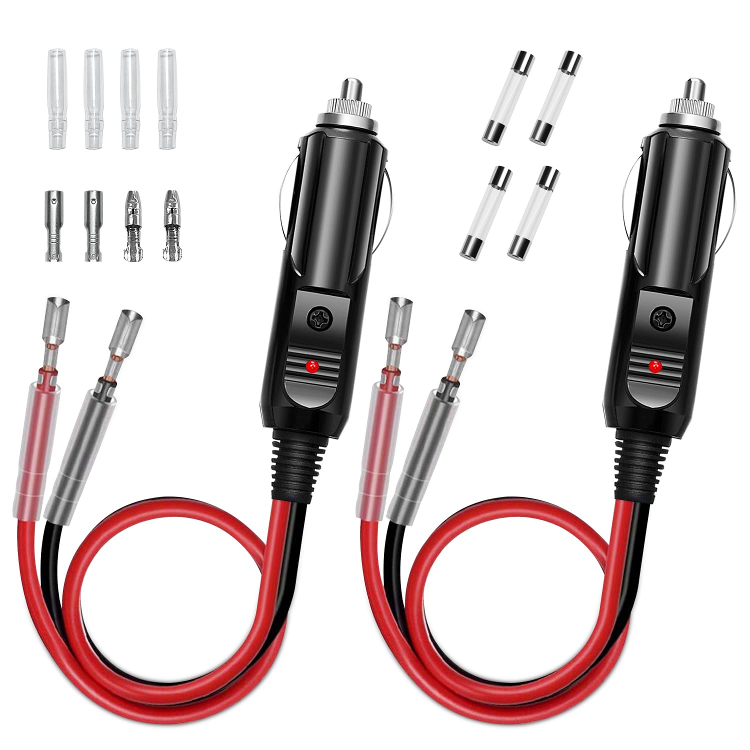 Cavo di Prolunga per Accendisigari Auto 12-24V 15A, da Spina Maschio a Presa Femmina, Resistente