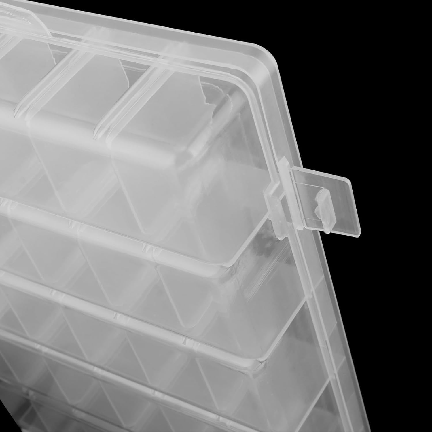 6 Pezzi Scatola con 36 Scomparti, Scatole Portaoggetti Plastica 27.5 x 17.8 cm, con Divisori Regolabili, Contenitore Transparenti per Perline, Snack, Orecchini