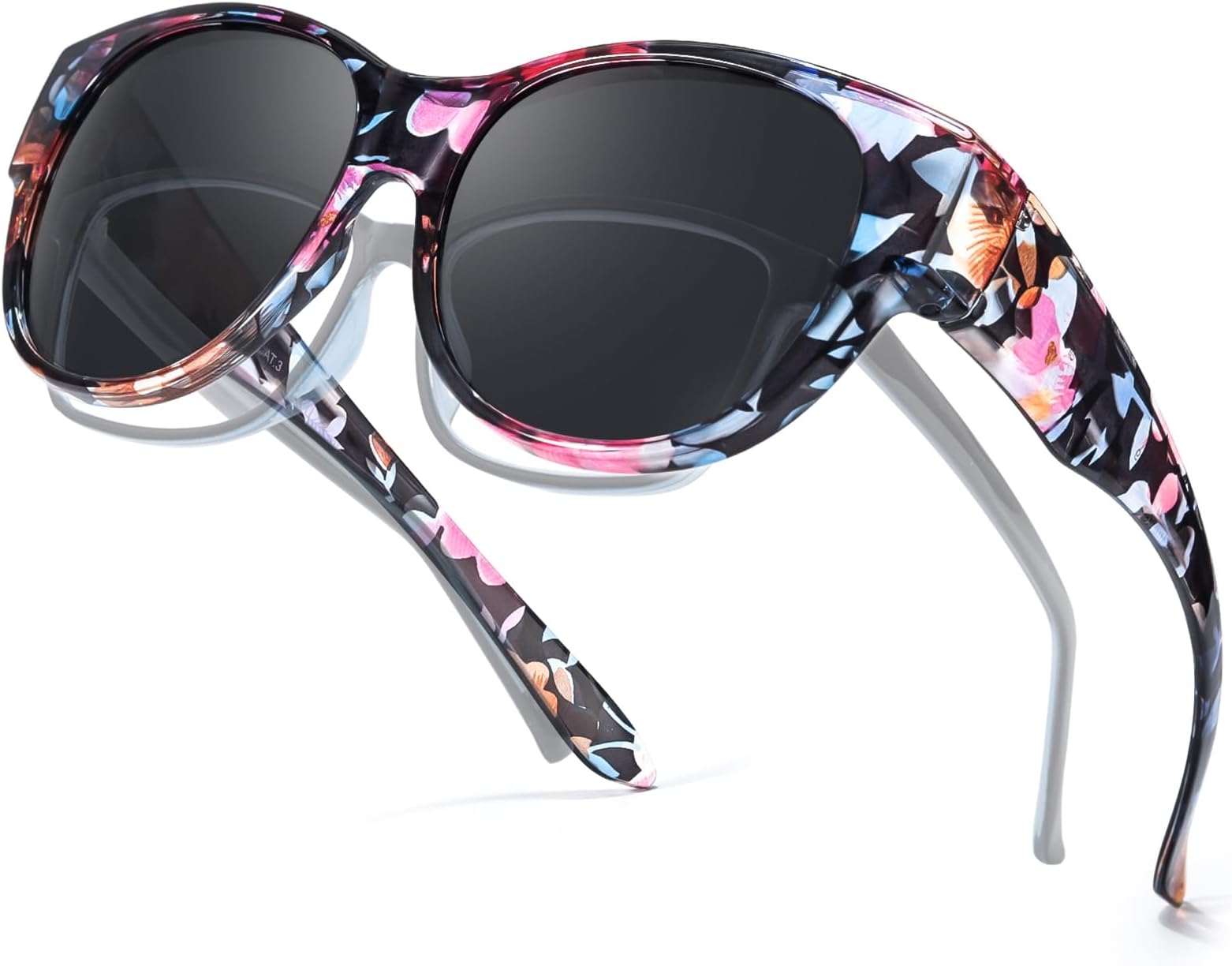 MyiaurPolarized Fit Over Glasses Sunglasses for Women, Trendy Wear Over Glasses for Driving with UV400 Protection