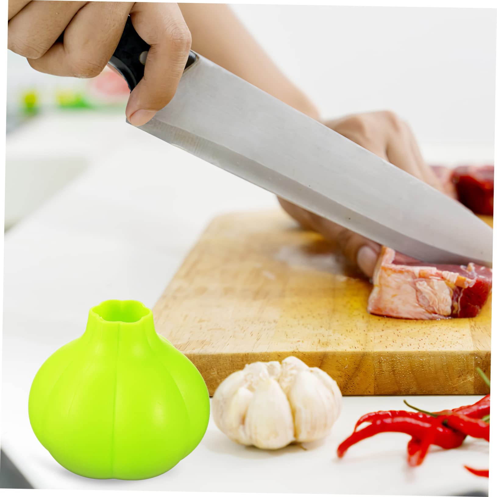 OKUMEYR Silicone Garlic Peeler Tool No Waste Design for Easy Garlic Skin Removal Portable Kitchen Tool Lightweight and Safe for Daily Use Convenient Silicone Kitchen Supplies