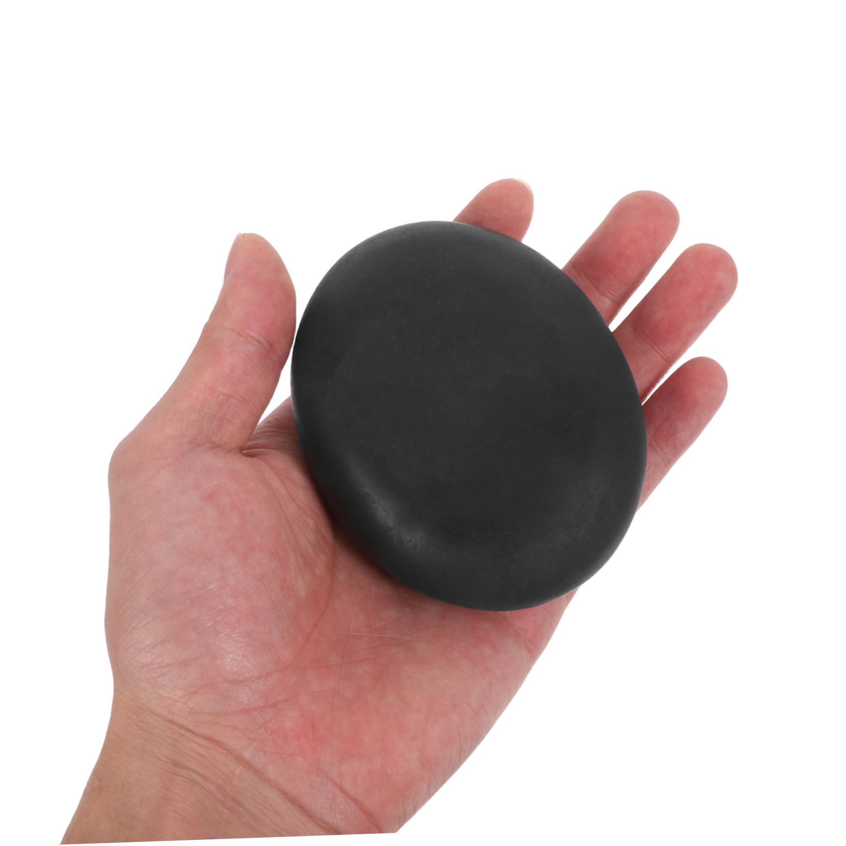 Piedras Calientes de Masaje 4 Piezas Basalto Negro Curvado | Retención Térmica, Uso en Brazos y Piel, Formato Suave para Salón y Belleza