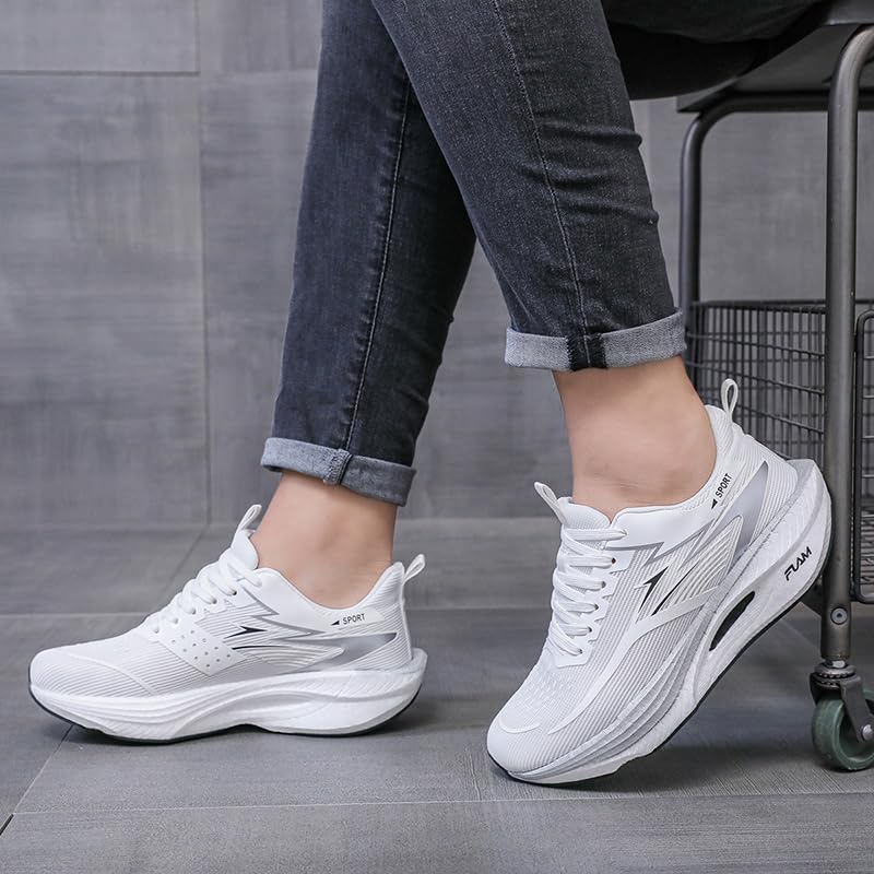 Women's Fashionable Mesh Breathable Low-Top Running Shoes with Thick Soles, Lightweight Casual Sports Shoes Suitable for Daily Walking and Playing Ball4