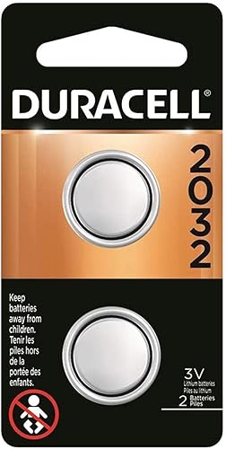 Duracell DL2032B2PK - Batería de uso general para celdas de moneda, dióxido de litio y manganeso, 3 V CC