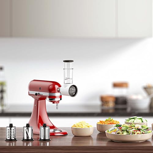 Miniatura 7 de Picadora de carne y trituradora para batidora de pie KitchenAid, picadora de carne con tubos de relleno de salchichas y juego de trituradora de