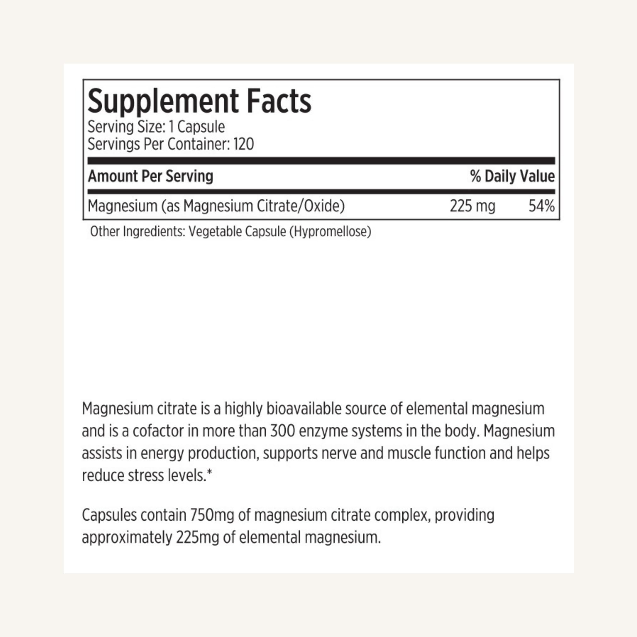 LES Labs Magnesium Citrate Supplement, 120 Capsules — Amazon image 5