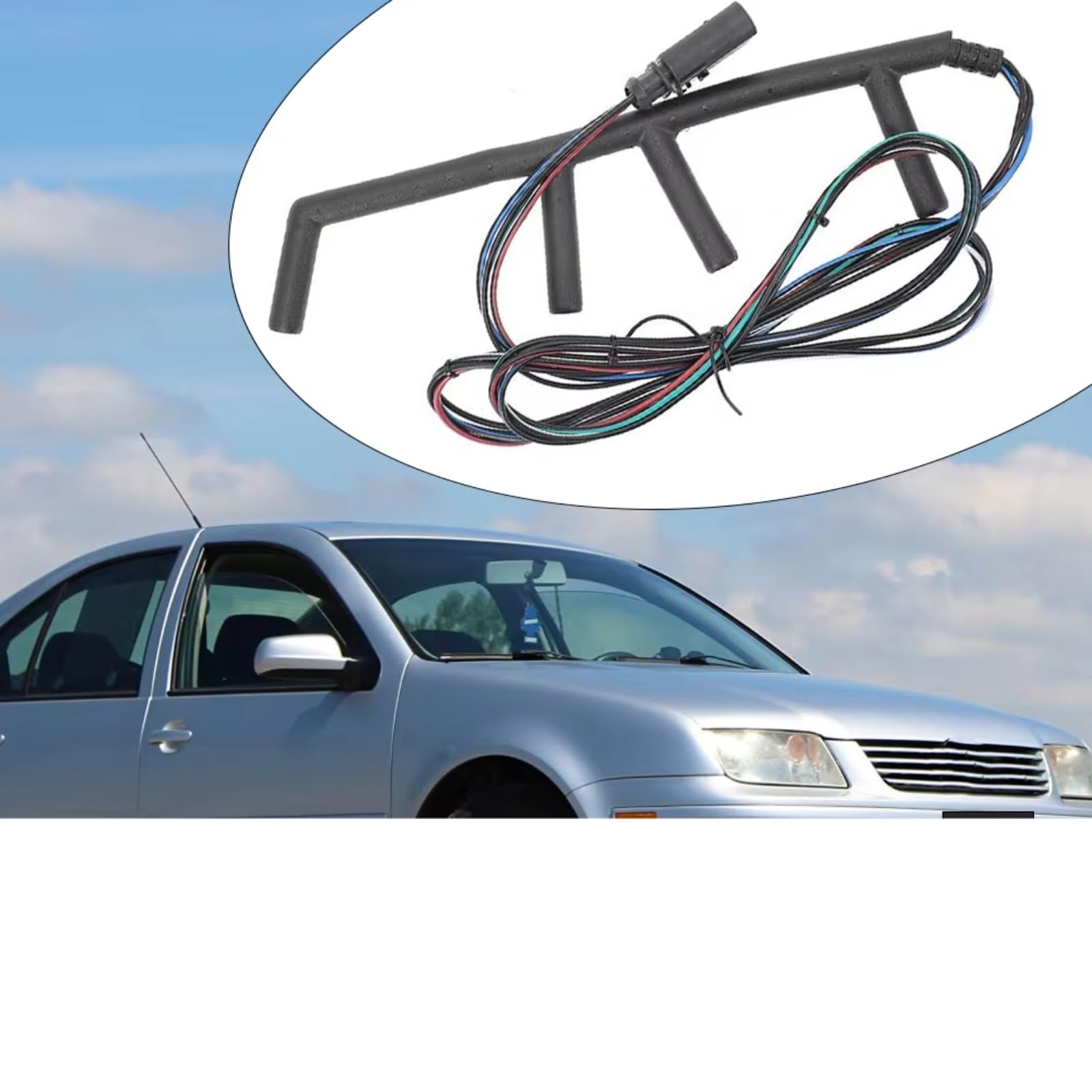 Compatibile Con Per Golf 2002-2003 4 Fili Auto Candeletta Cablaggio Motore Candeletta Cablaggio Accessori Di Ricambio 038971220C candela preriscaldamento