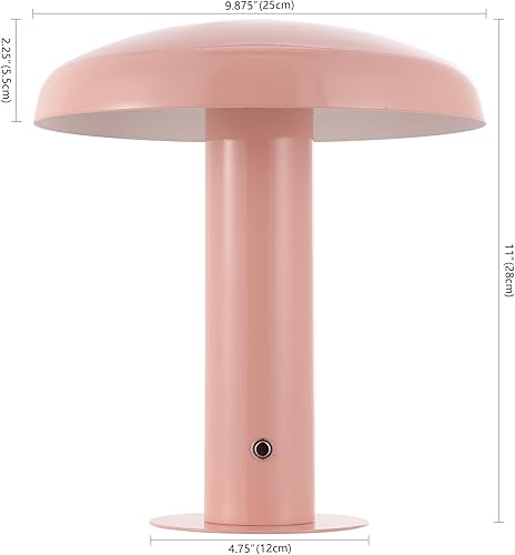 Vista 22 de JONATHAN Y JYL7114C Suillius - Lámpara de mesa LED integrada de hongos de 11 pulgadas, contemporánea, bohemia, recargable, inalámbrica, portátil