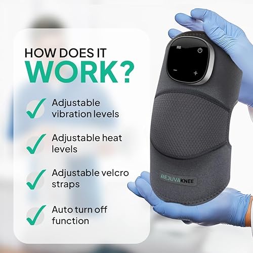 Miniatura 3 de RejuvaKnee - Masajeador de triple método, oficial, calor calmante, rodillera y masajeador para comodidad y relajación, masajeador de rodilla