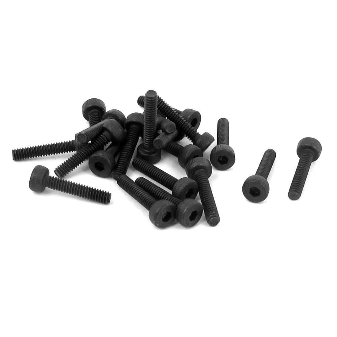 Sourcingmap M2 x 10mm 12.9 Alloy Steel Hex Socket Head Cap Screws Bolt Black 20pcs