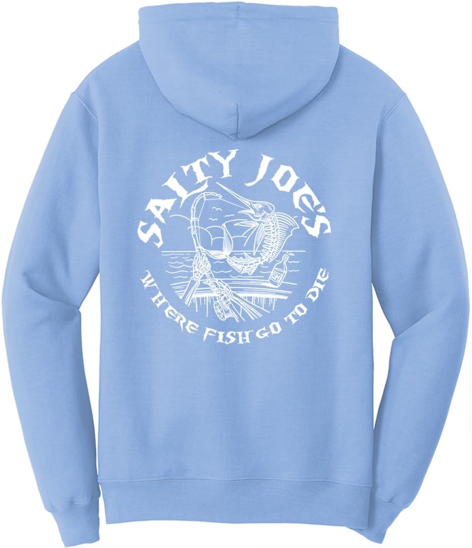 SALTY JOES Men's Rum n' Bones Logo Pullover Hoodie