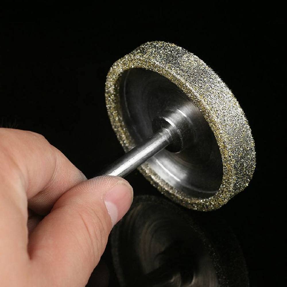 20-50 mm 60/240 grano Muela abrasiva de diamante de forma plana Disco abrasivo de jade Pulido Máquina de tejer plana Suavizado de superficie de jade, 1 pieza 50 mm, arena gruesa de grano 60